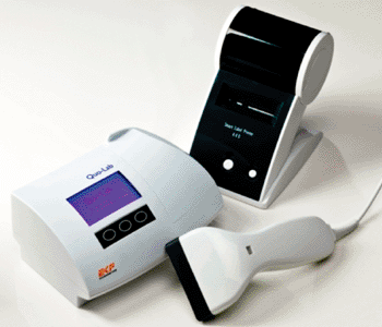 Image: semiautomated Quo-Lab HbA1c analyzer (Photo courtesy of EKF Diagnostics).